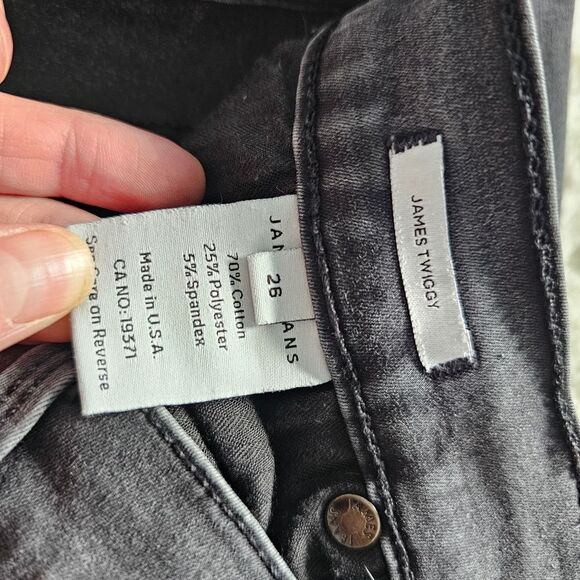 James Jeans twiggy skinny distressed faded black wash 2 - Picture 7 of 9